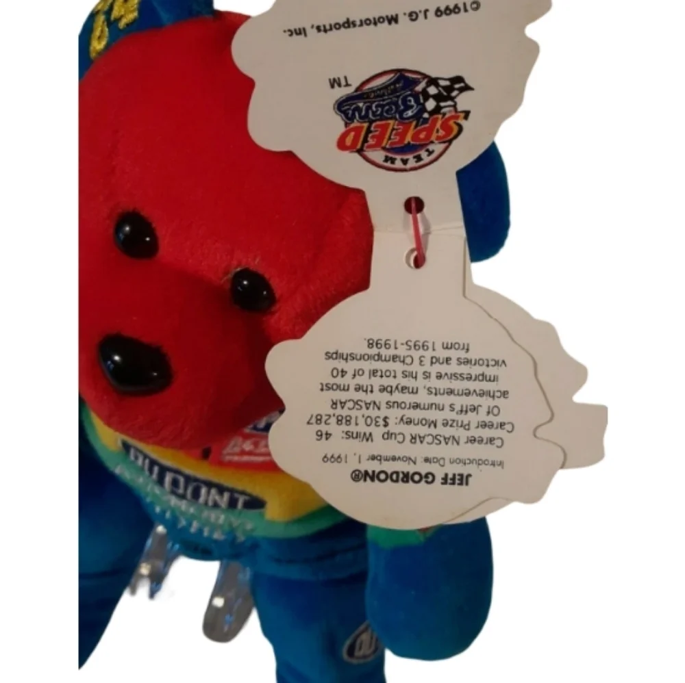 Nascar Jeff Gordon #24 Red and Blue Racing Bean Bear